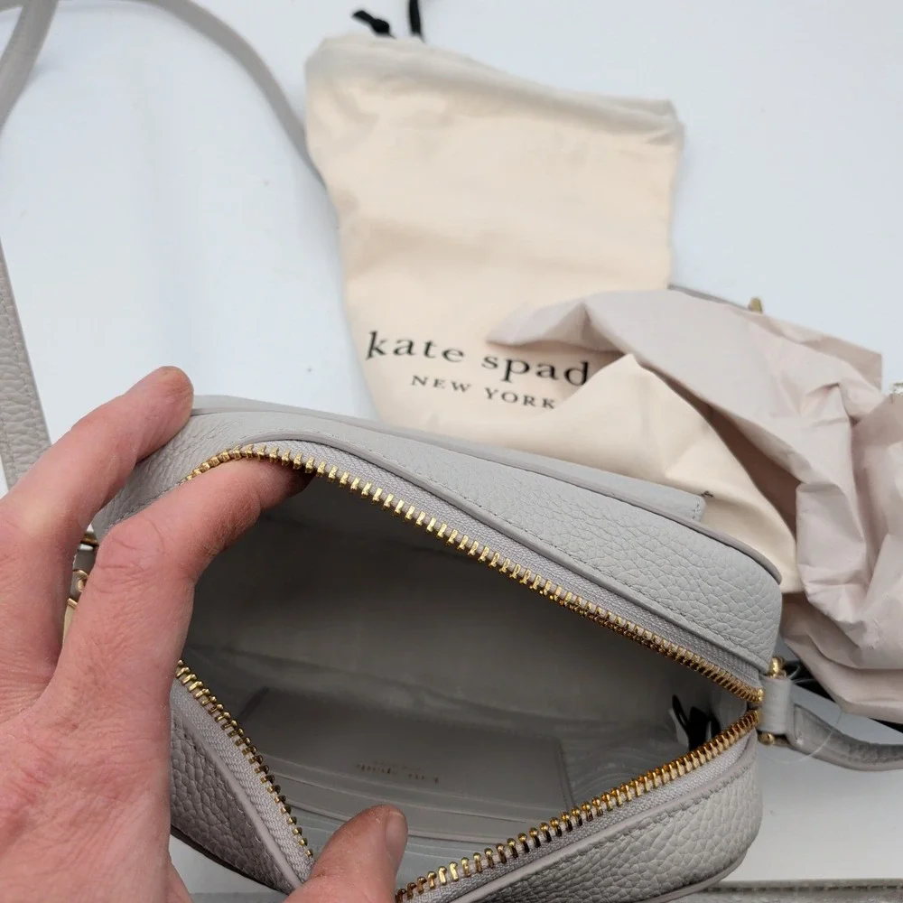 Kate Spade Loop Large Zip Shoulder Bag Dusk Rose Pebbled Leather KM951 New